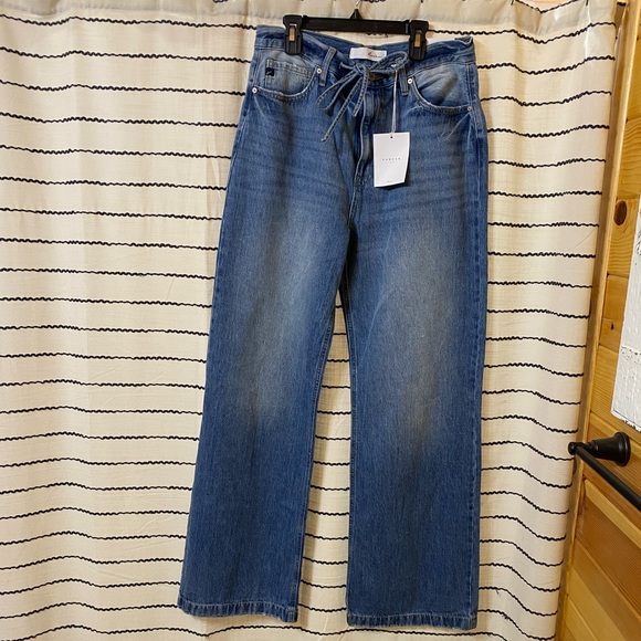 KanCan Light Blue Tie-Waist Jeans - Picture 1 of 5